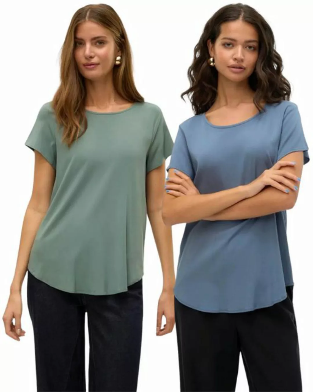 Vero Moda Blusenshirt lockeres Shirt im Doppelpack günstig online kaufen