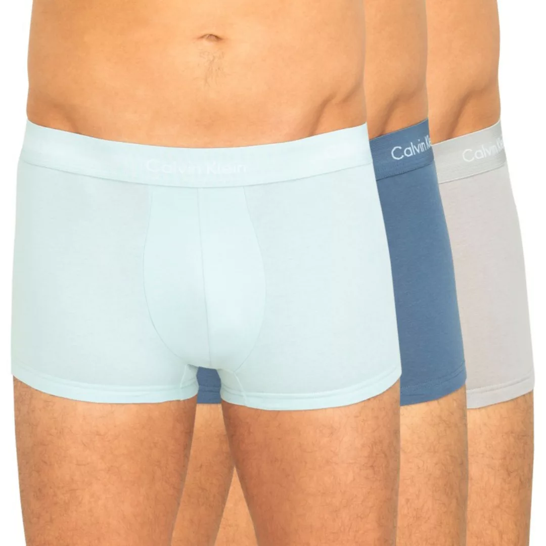 Calvin Klein 3-er Set Low Rise Trunks in Schwarz mit Webbund günstig online kaufen