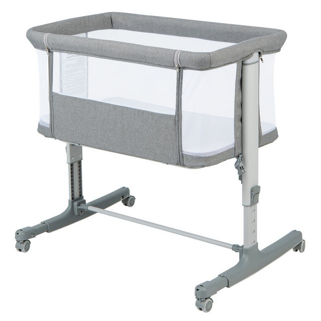 KOMFOTTEU Babybett, 3 in 1 Beistellbett, tragbare, höhenverstellbar günstig online kaufen