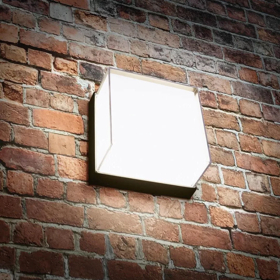 LED Wand- und Deckenleuchte Quadrula in Schwarz und Transparent 10W 630lm I günstig online kaufen