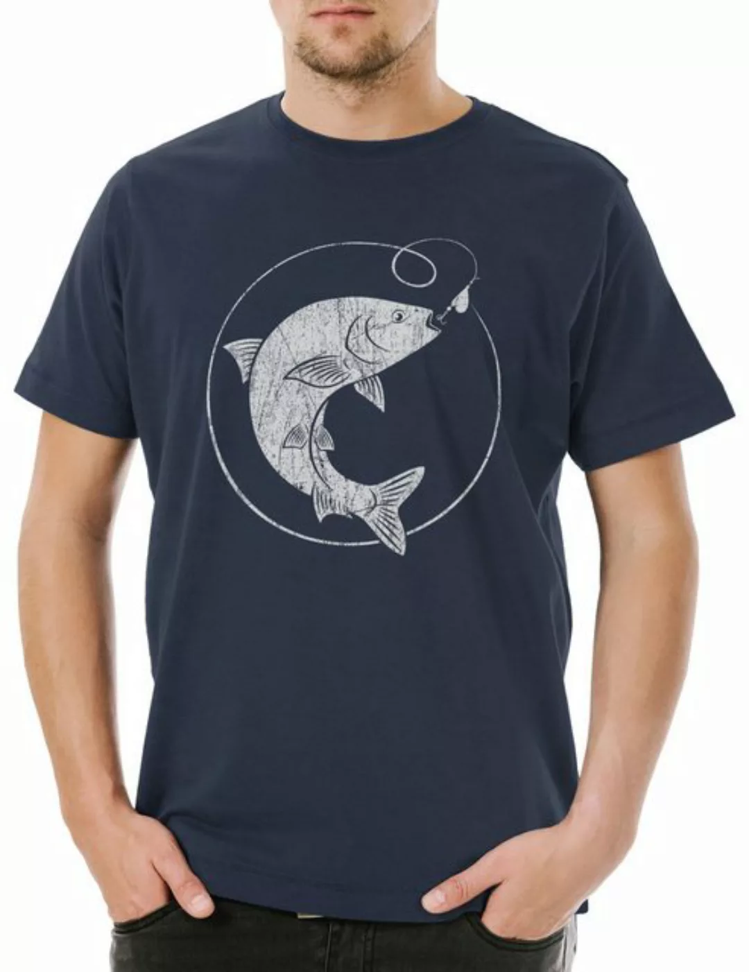 Urban Backwoods Print-Shirt Fishing II Herren T-Shirt Fischen Fischer Fish günstig online kaufen