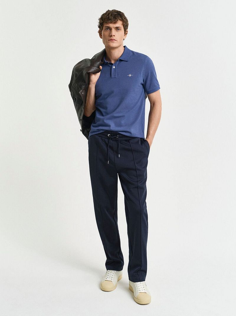 Gant Shield Piqué Poloshirt Dusty Navy - Größe 3XL günstig online kaufen