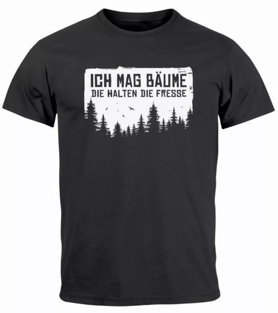 MoonWorks Print-Shirt Herren T-Shirt mit Spruch lustig Ich mag Bäume Sarkas günstig online kaufen