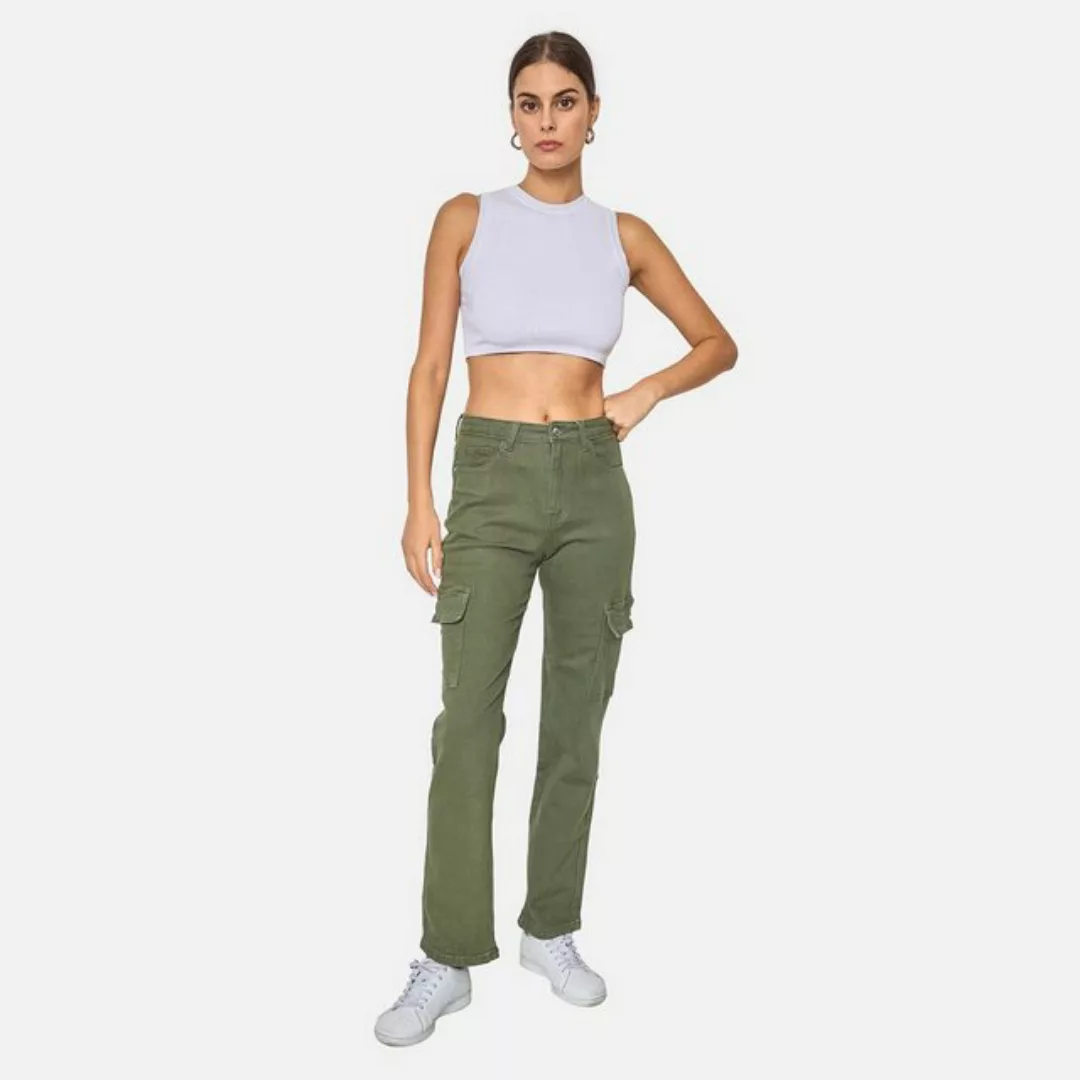 Elara Cargohose Elara Damen Schlag Cargohose (1-tlg) günstig online kaufen