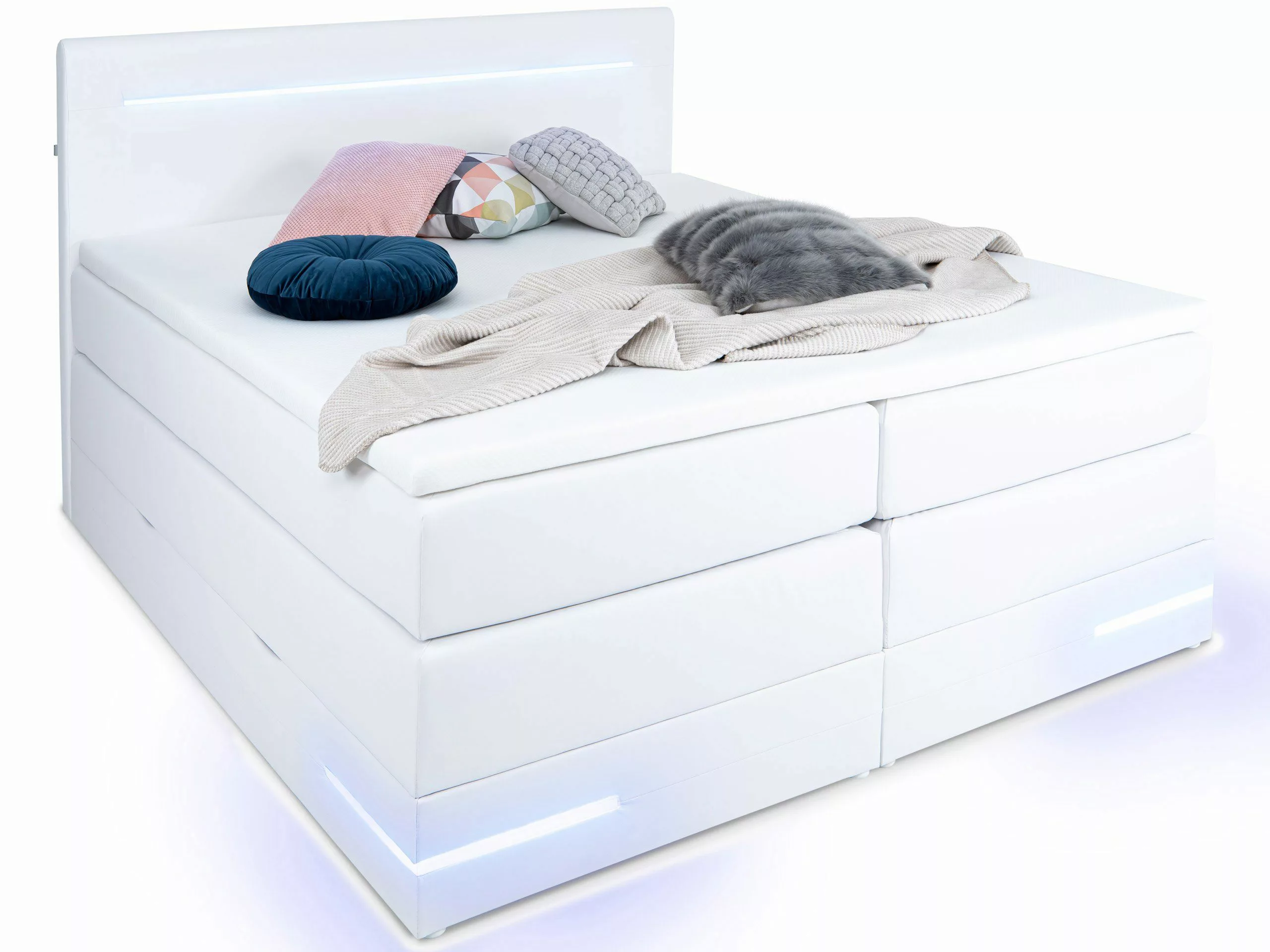 wonello Boxspringbett Daytona, mit LED Beleuchtung günstig online kaufen