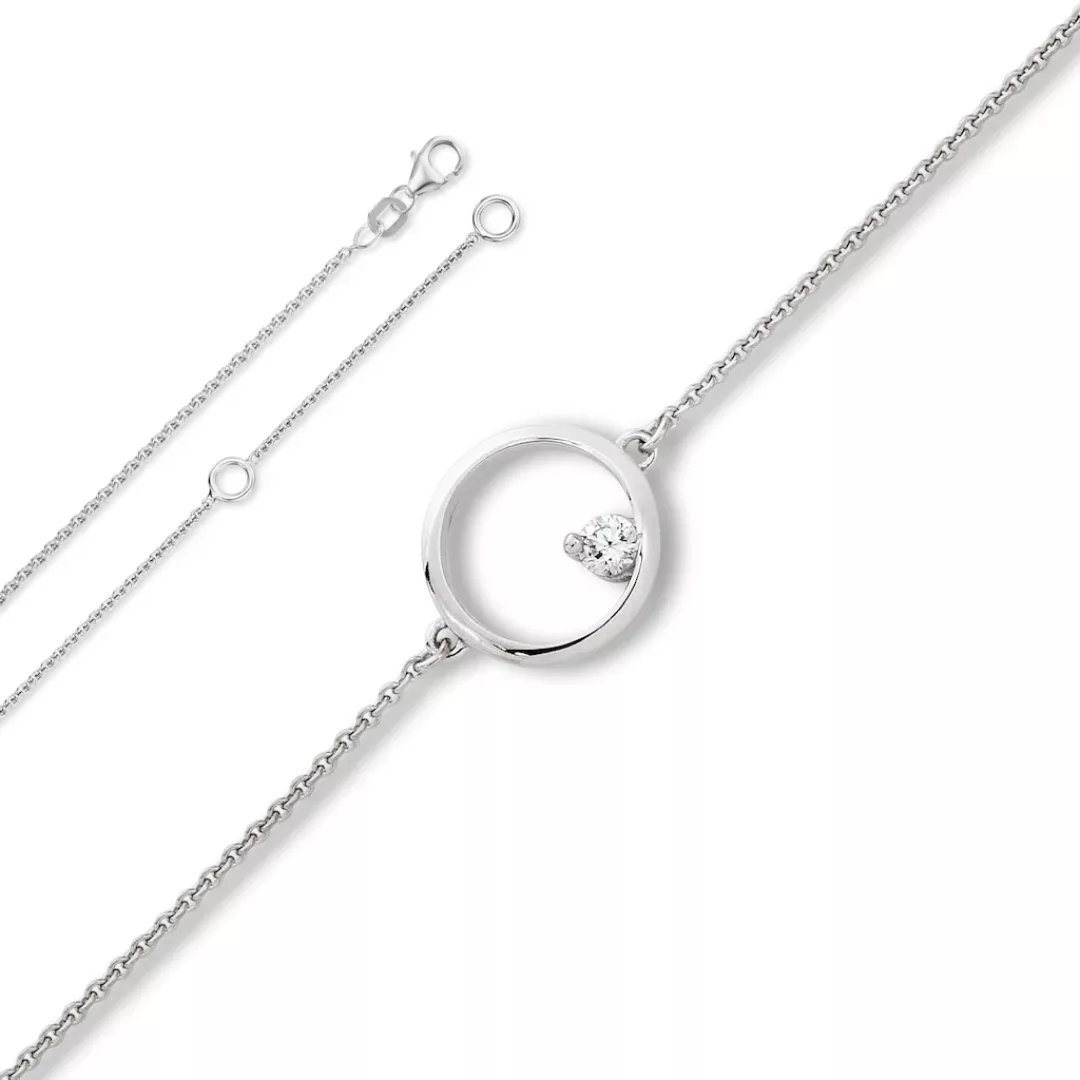ONE ELEMENT Silberkette "Zirkonia Rund Halskette aus 925 Silber 45 cm Ø", D günstig online kaufen