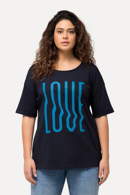 Ulla Popken T-Shirt T-Shirt oversized LOVE Halbarm günstig online kaufen