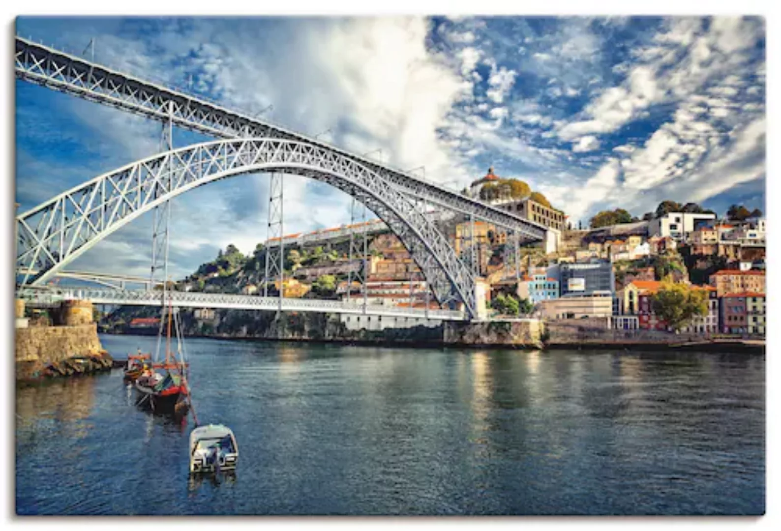 Artland Leinwandbild »Panorama Porto mit Eiffel Brücke«, Brücken, (1 St.), günstig online kaufen