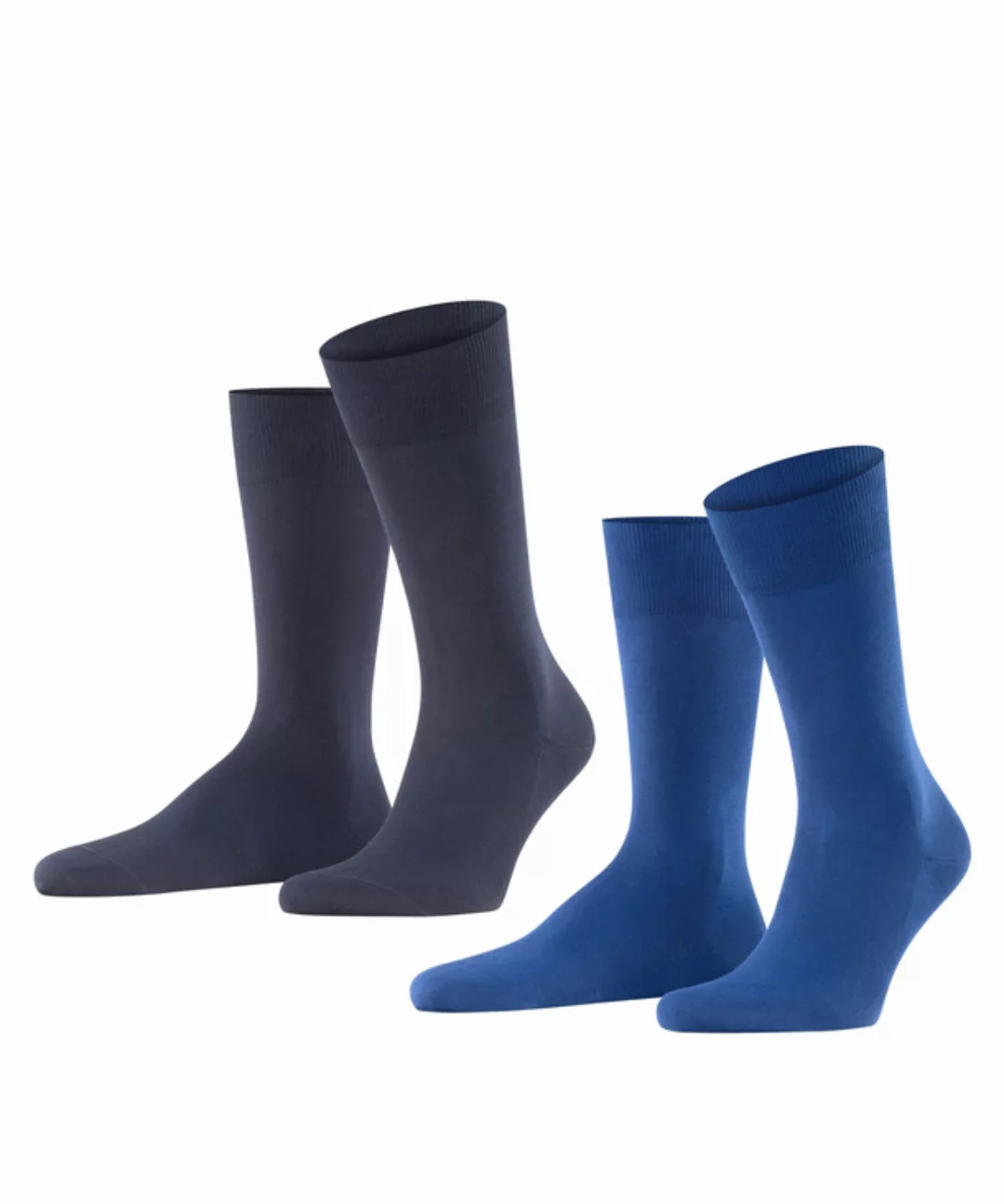 FALKE Cool 24/7 2-Pack Herren Socken, 41-42, Blau, Uni, Baumwolle, 13050-60 günstig online kaufen