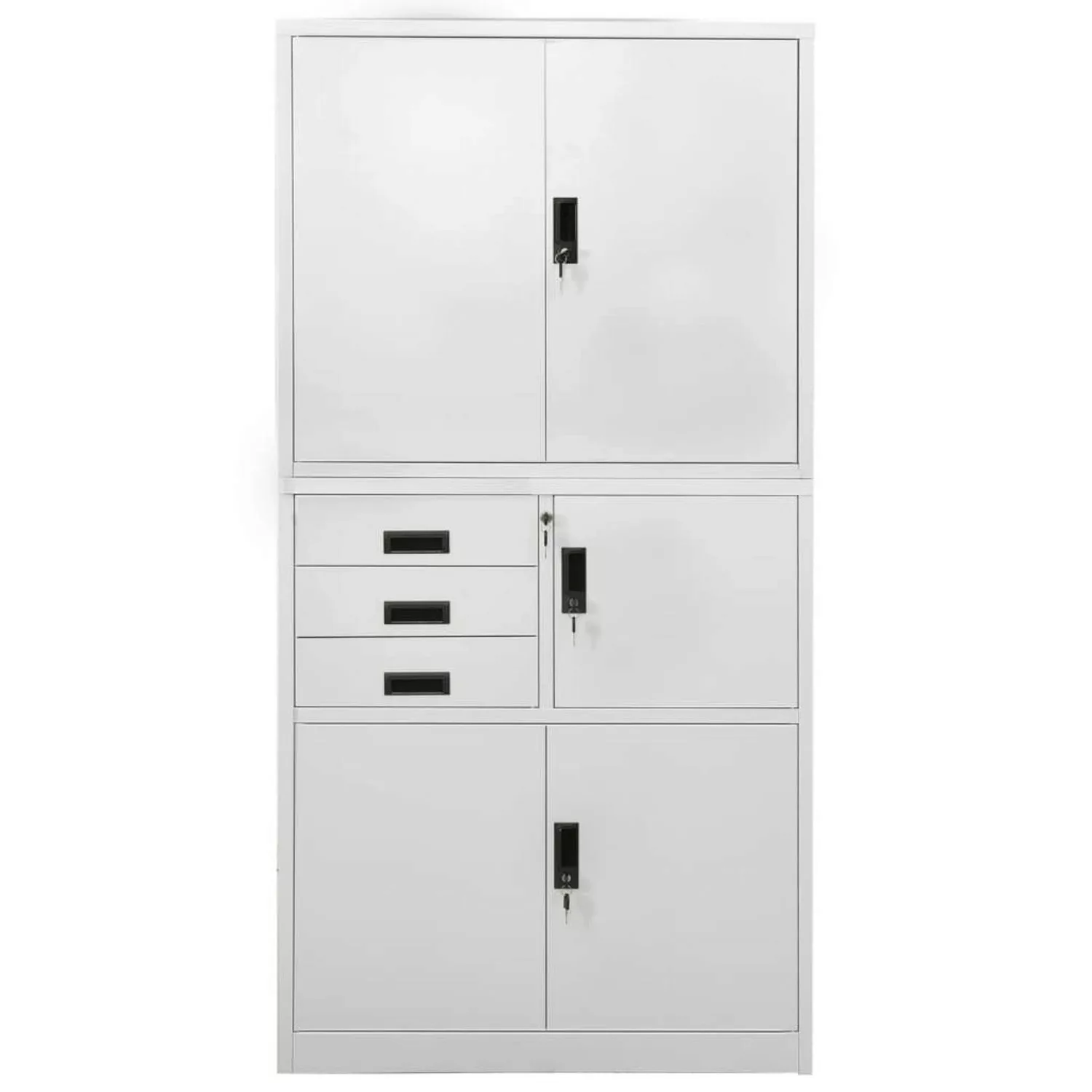 Büroschrank Hellgrau 90x40x180 Cm Stahl günstig online kaufen