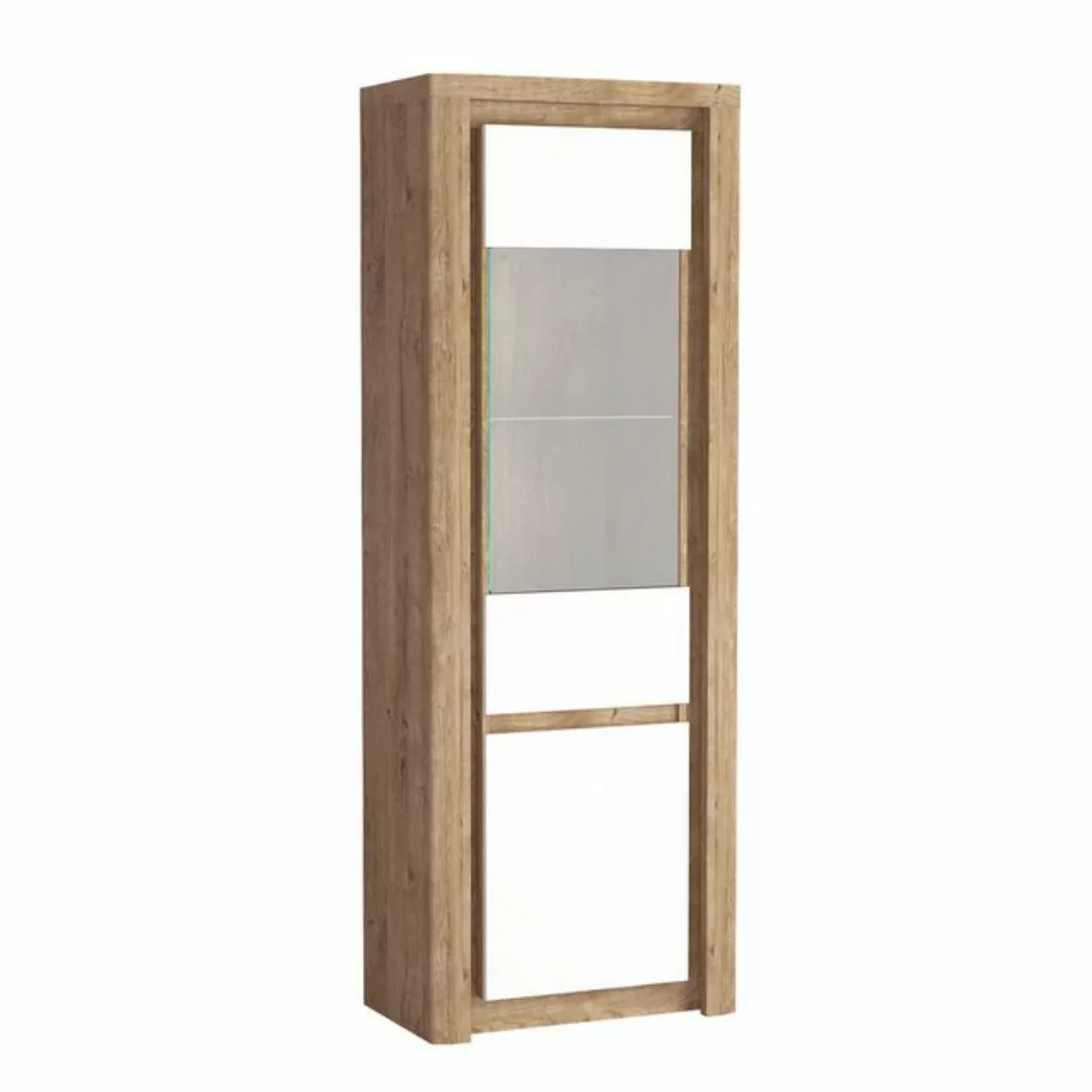 Furnix Standvitrine LAVINIO L-4 Vitrine mit 1 Schublade & 1 Glastür und Hol günstig online kaufen