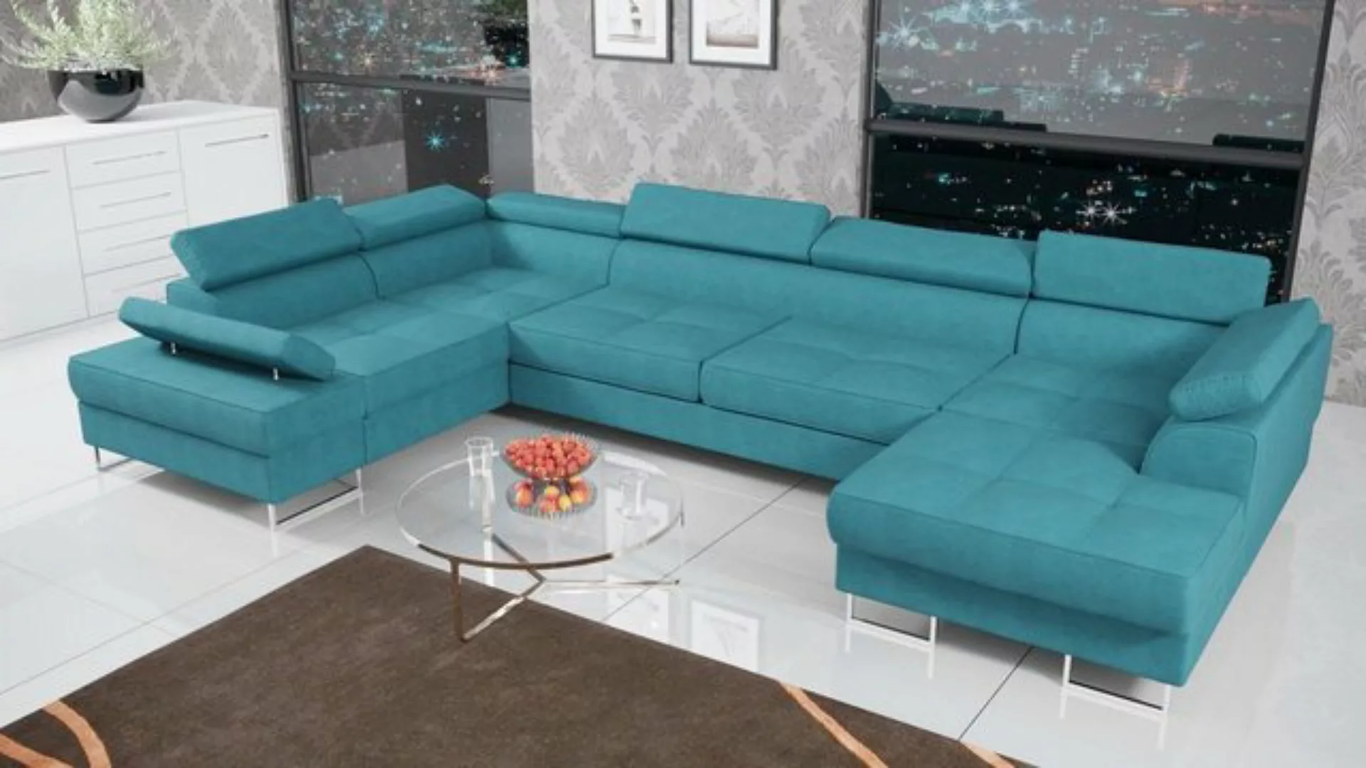 JVmoebel Ecksofa Textil Sofa Ecksofa Sofa Couch Polster Wohnlandschaft Lede günstig online kaufen