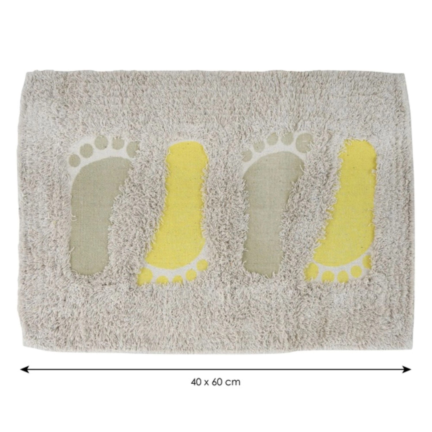 MSV Badematte Pieds 40x60 cm Gelb günstig online kaufen