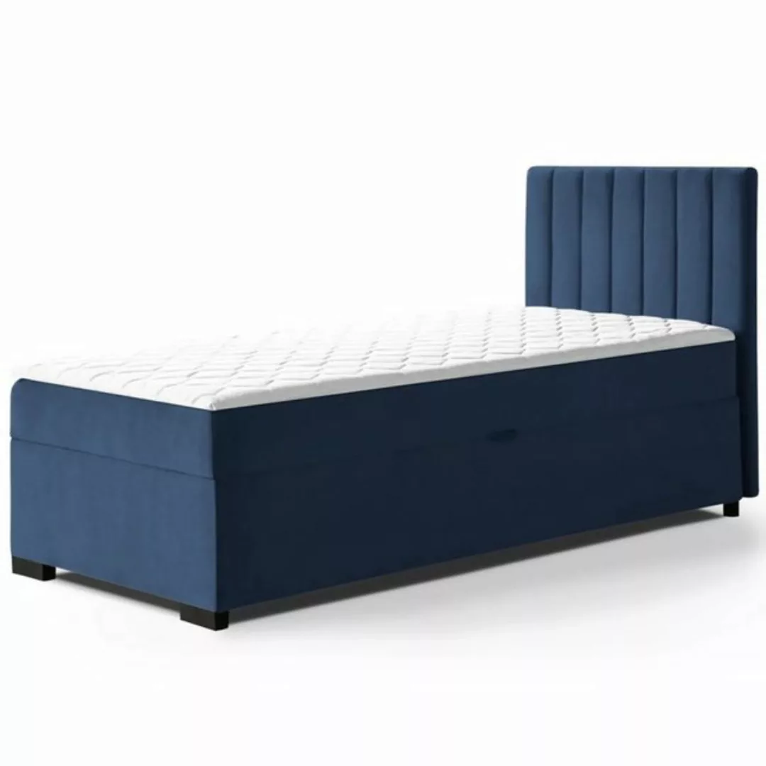 Beautysofa Boxspringbett Eric B:90/100/140/160/180cm (kleines Bett, inkl. F günstig online kaufen