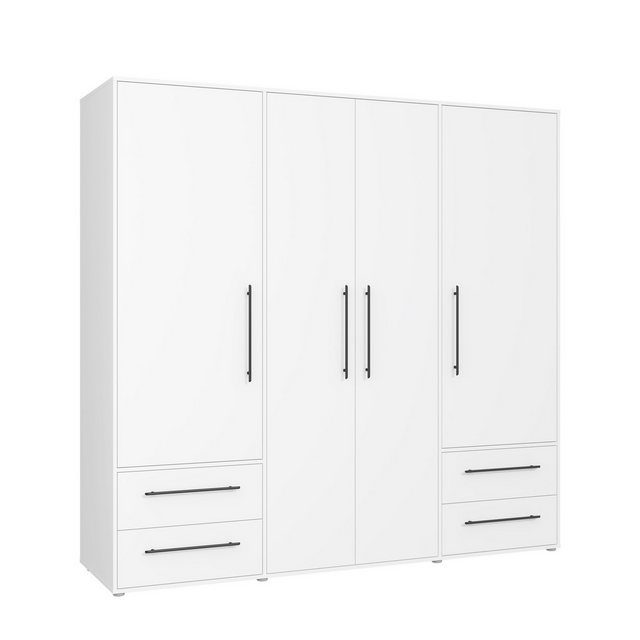 freiraum Drehtürenschrank MOKKARIS in weiß - 205,9x200,1x58,8cm (BxHxT) günstig online kaufen