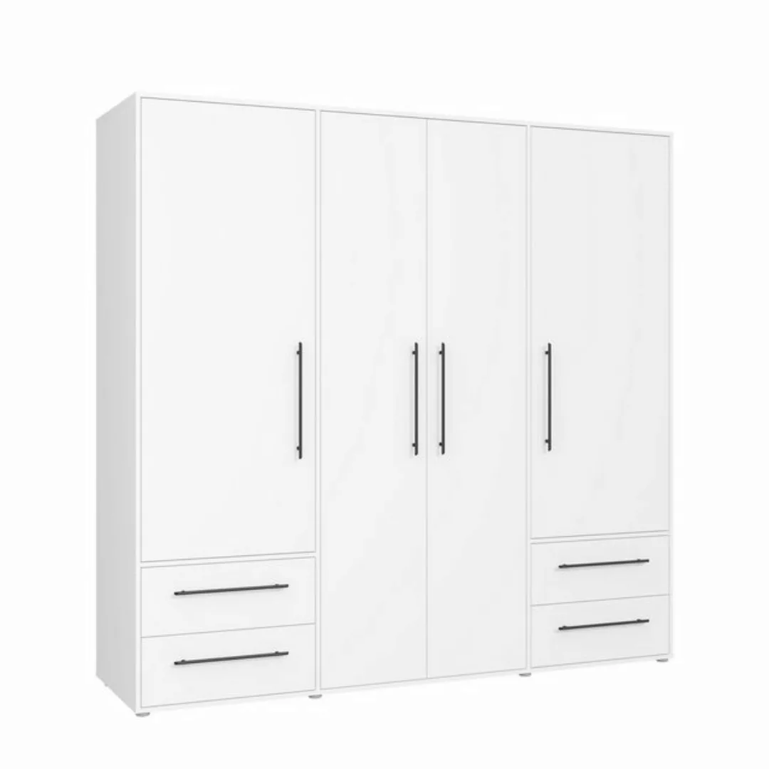 freiraum Drehtürenschrank MOKKARIS in weiß - 205,9x200,1x58,8cm (BxHxT) günstig online kaufen