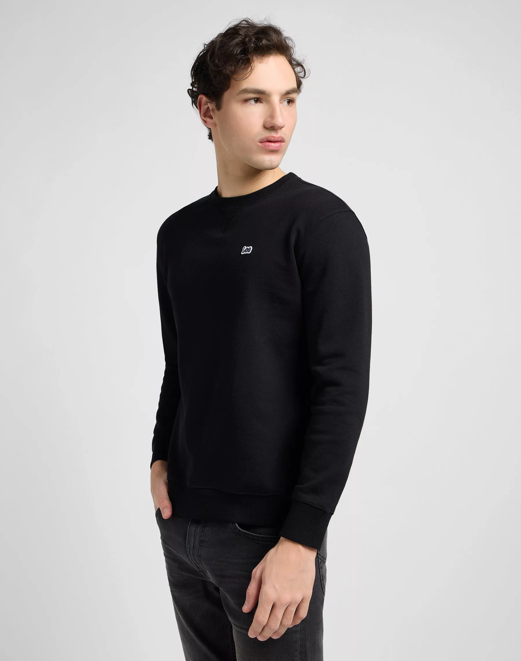 Lee Herren Rundhals Sweatshirt Plain Crew günstig online kaufen