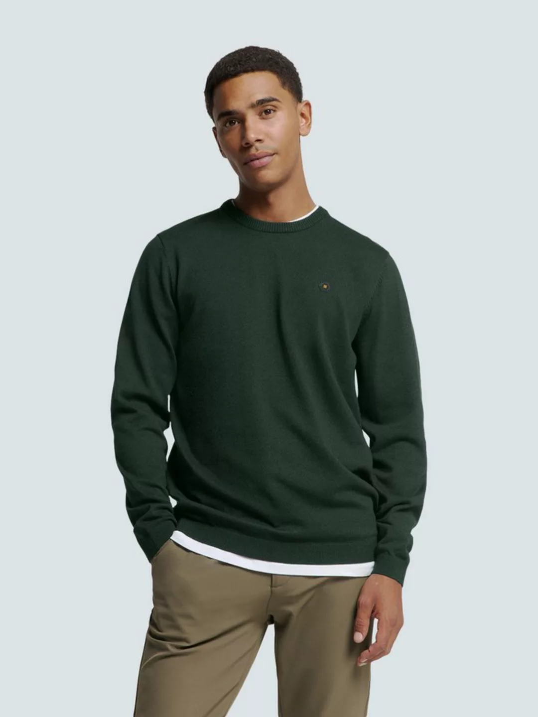 NO EXCESS Strickpullover Pullover Crewneck 2 Coloured Melange günstig online kaufen