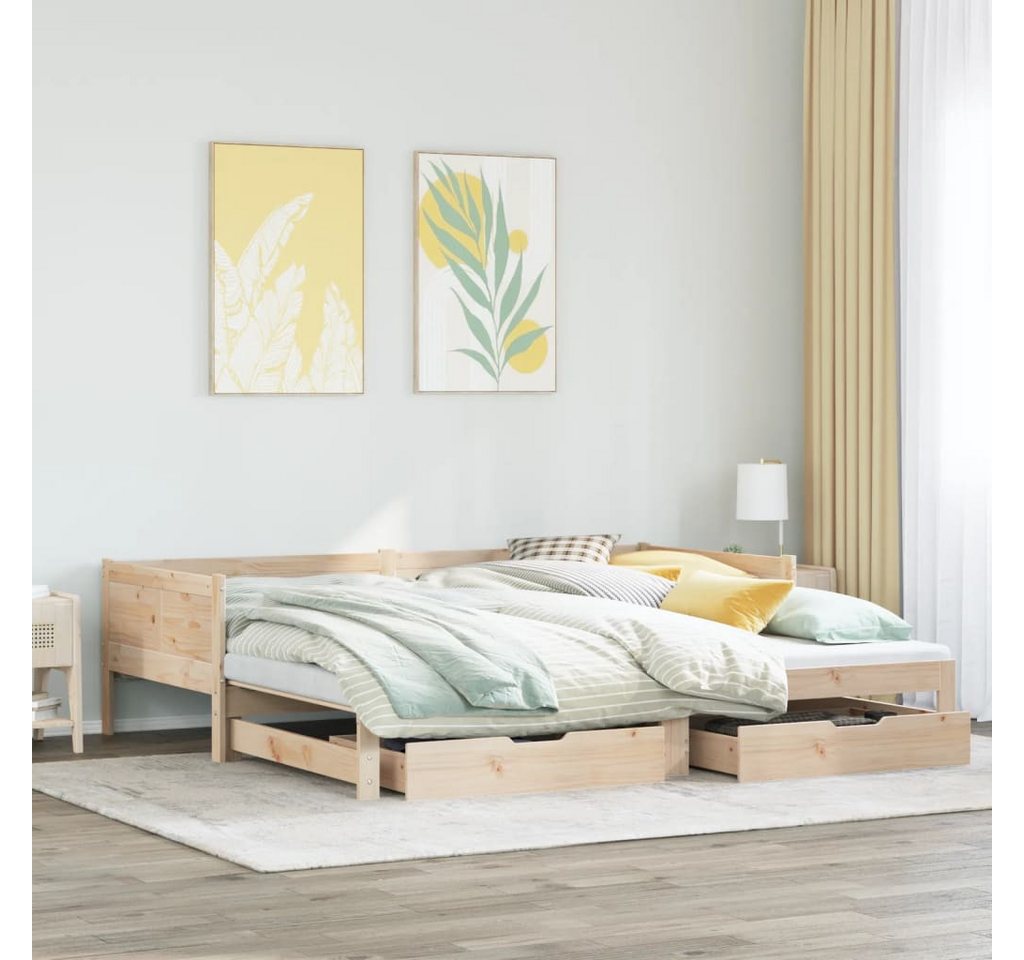 vidaXL Bett Tagesbett Ausziehbar mit Schubladen ohne Matratze 90x200 cm günstig online kaufen