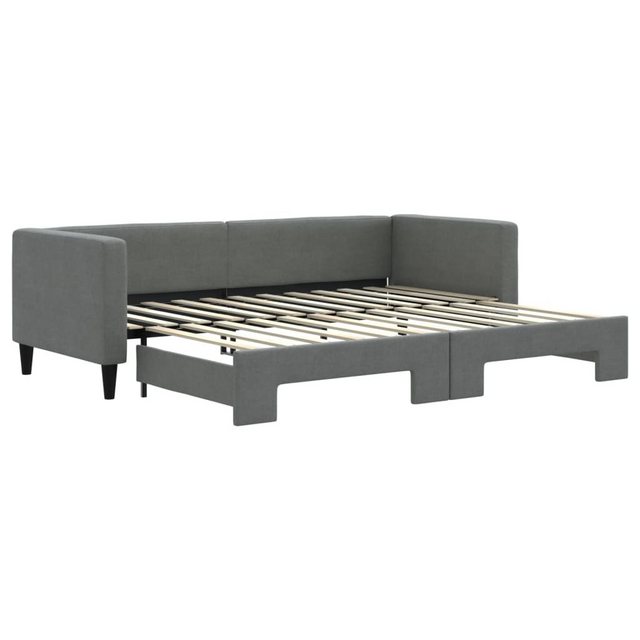 vidaXL Gästebett Gästebett Tagesbett Ausziehbar Dunkelgrau 80x200 cm Stoff günstig online kaufen