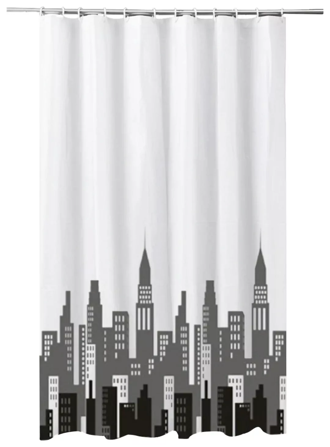 ADOB Duschvorhang "City", Höhe 200 cm, waschbar, inkl. 12 Vorhangringe günstig online kaufen