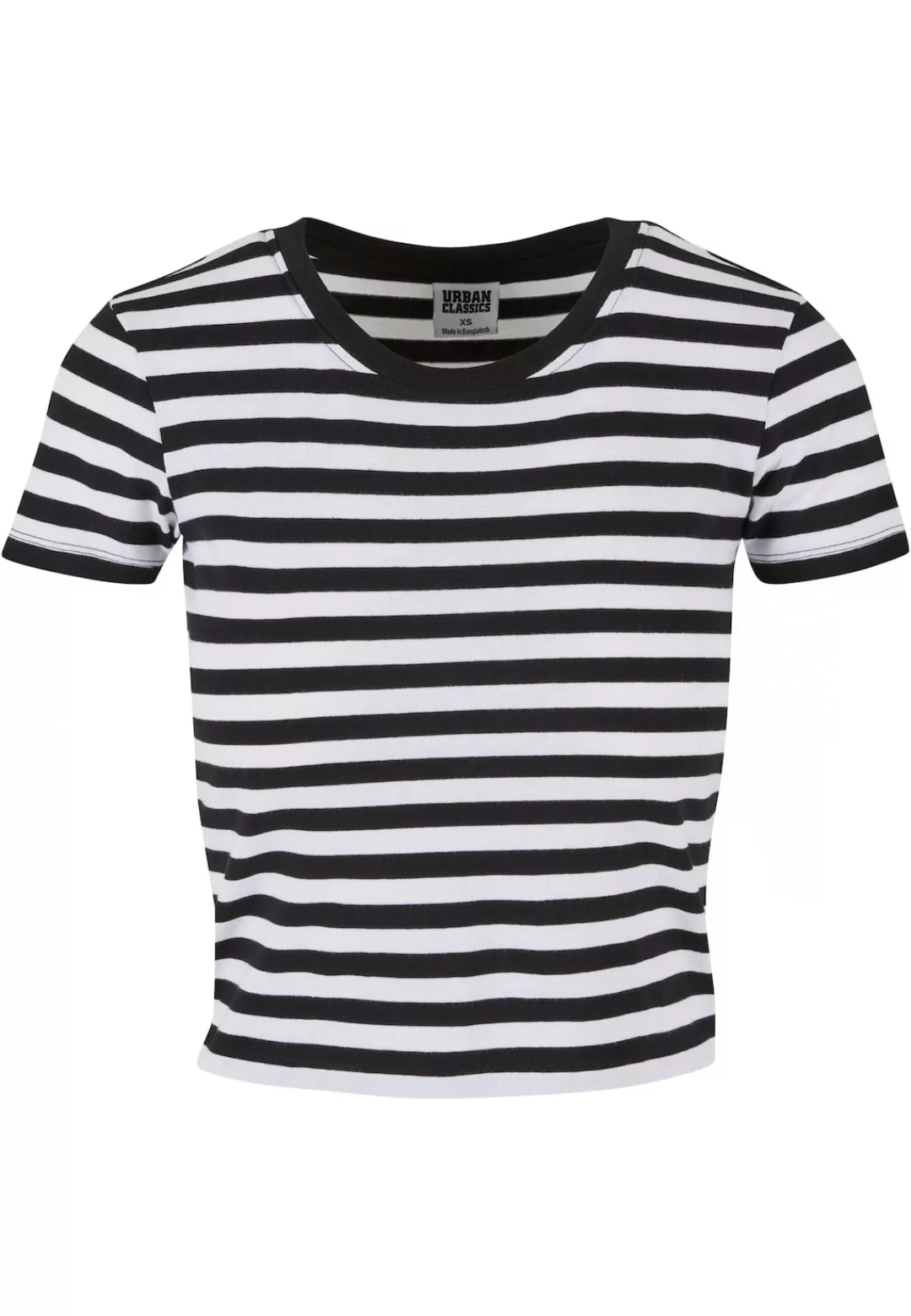 URBAN CLASSICS T-Shirt "Urban Classics Damen Ladies Short Striped Tee", (1 günstig online kaufen