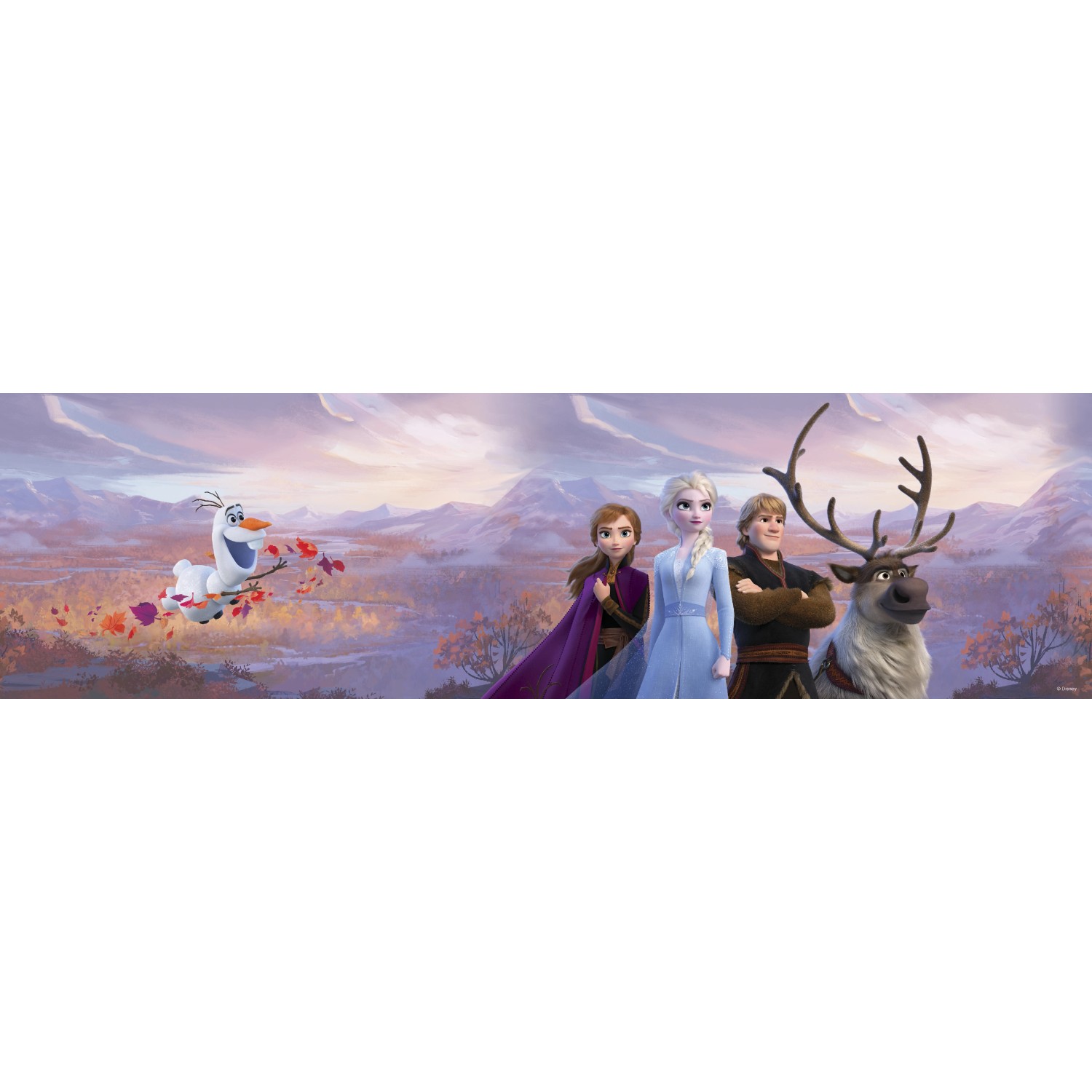 Disney Selbstklebende Tapetenbordüre Die Eiskönigin Lila 14 x 500 cm 600025 günstig online kaufen