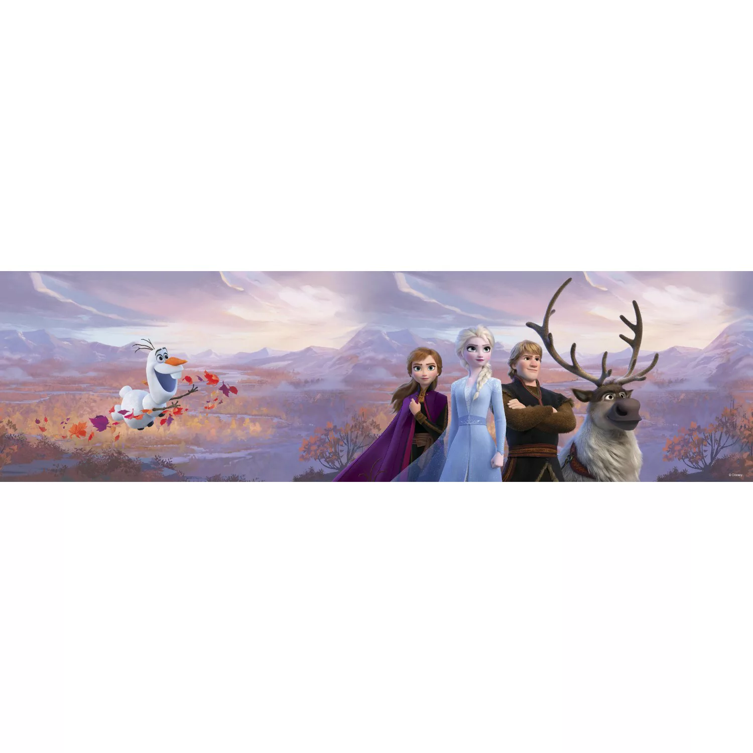 Disney Selbstklebende Tapetenbordüre Die Eiskönigin Lila 14 x 500 cm 600025 günstig online kaufen