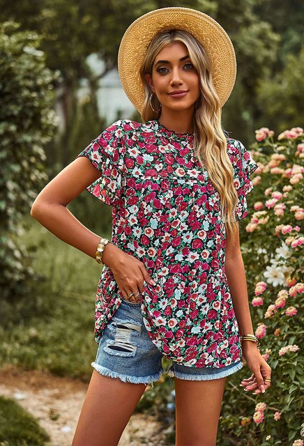 CHENIN Kurzarmhemd Fei Fei Ärmel Rundhals-T-Shirt Temperament weiblichen So günstig online kaufen