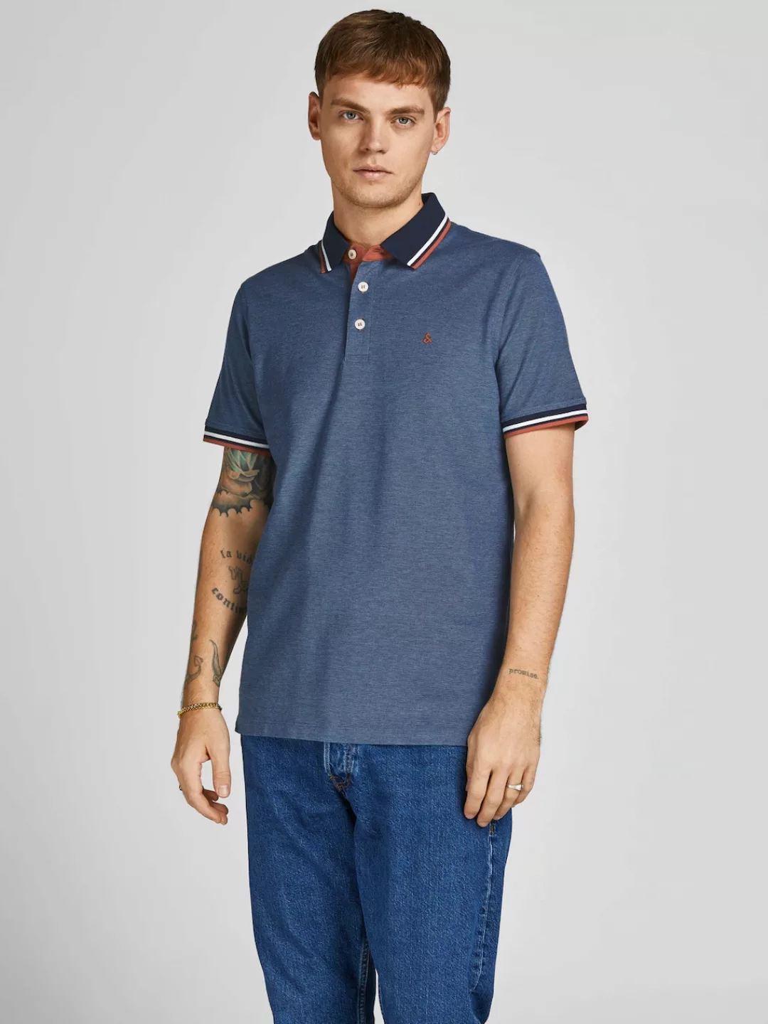 Jack & Jones Herren Poloshirt JJEPAULOS - 2er Pack - Slim Fit günstig online kaufen