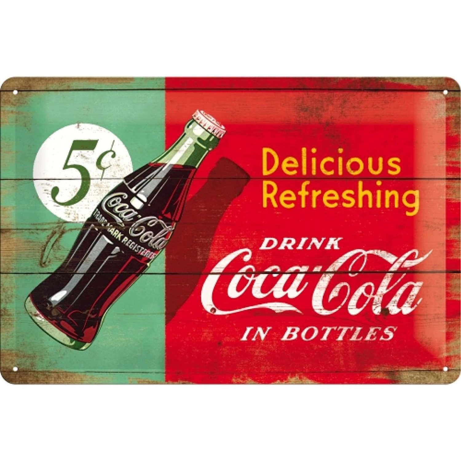 Nostalgic-Art Blechschild 20 x 30cm - Coca-Cola - Delicious Refreshing - Gr günstig online kaufen