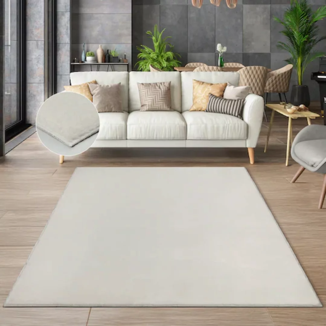 the carpet Teppich »Focus«, rechteckig, Wohnzimmer Teppich Fell-Optik wasch günstig online kaufen