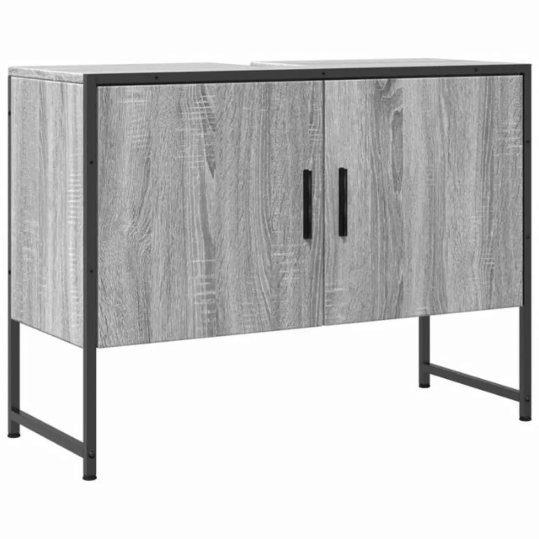 vidaXL Waschbeckenunterschrank Waschbeckenschrank Grau Sonoma 80x33x60 cm H günstig online kaufen