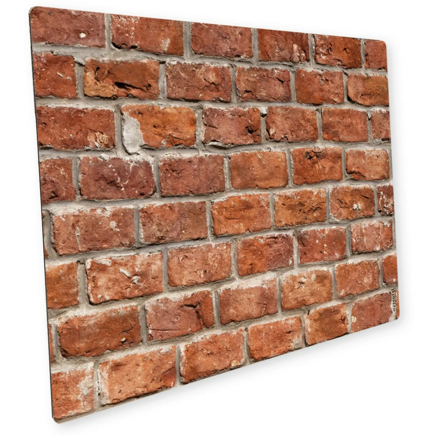 Myspotti Mini-Spritzschutzplatte Brick Wall 59 cm x 41 cm Braun günstig online kaufen