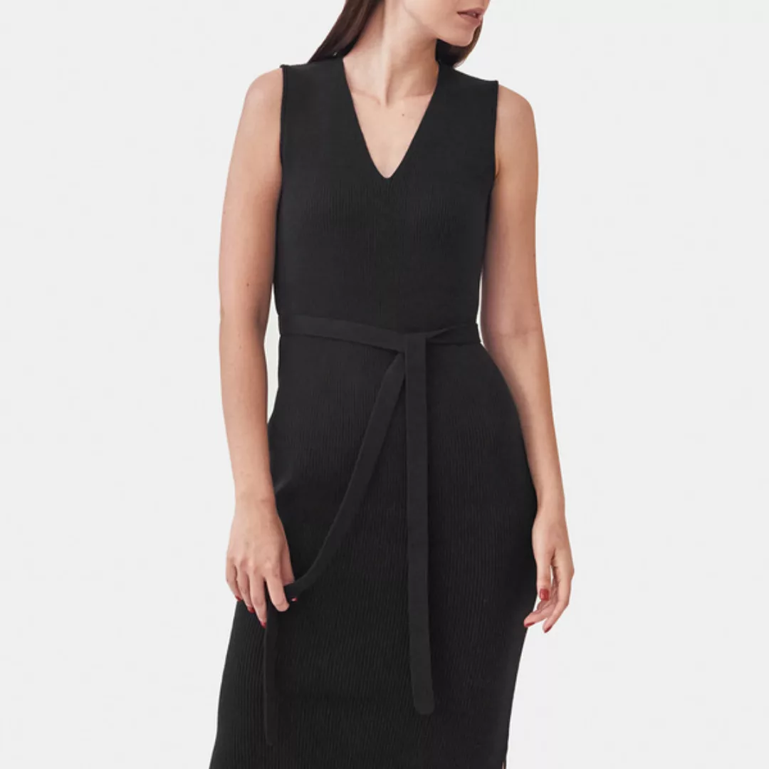 Gestricktes "V-neck" Kleid günstig online kaufen