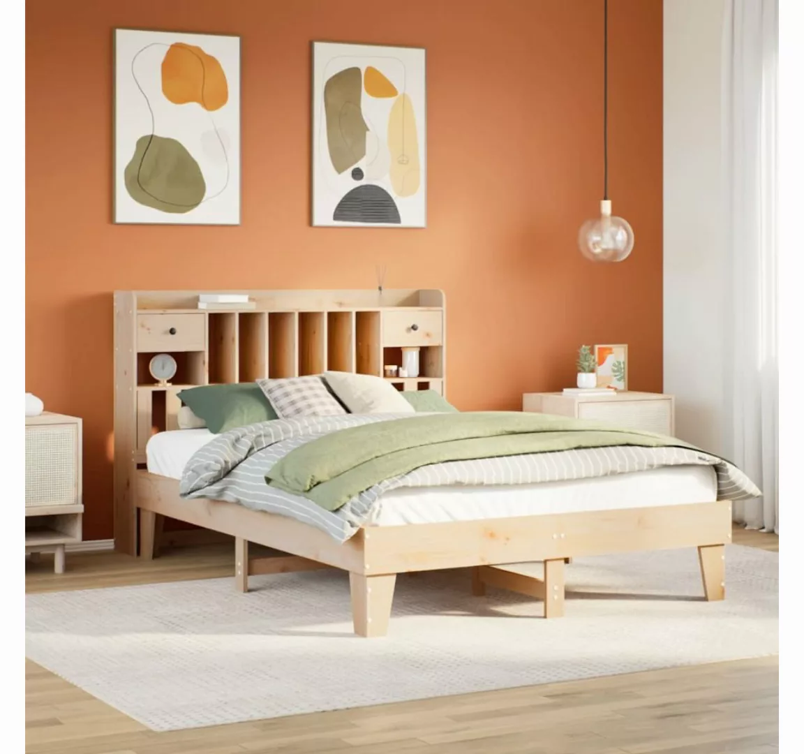 vidaXL Bett, Massivholzbett ohne Matratze 140x200 cm Kiefernholz günstig online kaufen