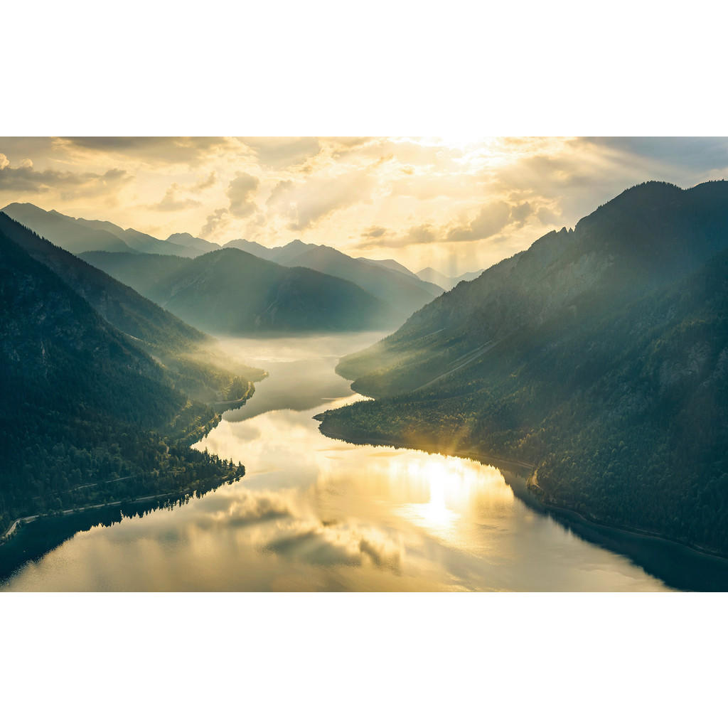 Komar Fototapete Gold Mountains B/L: ca. 400x250 cm günstig online kaufen