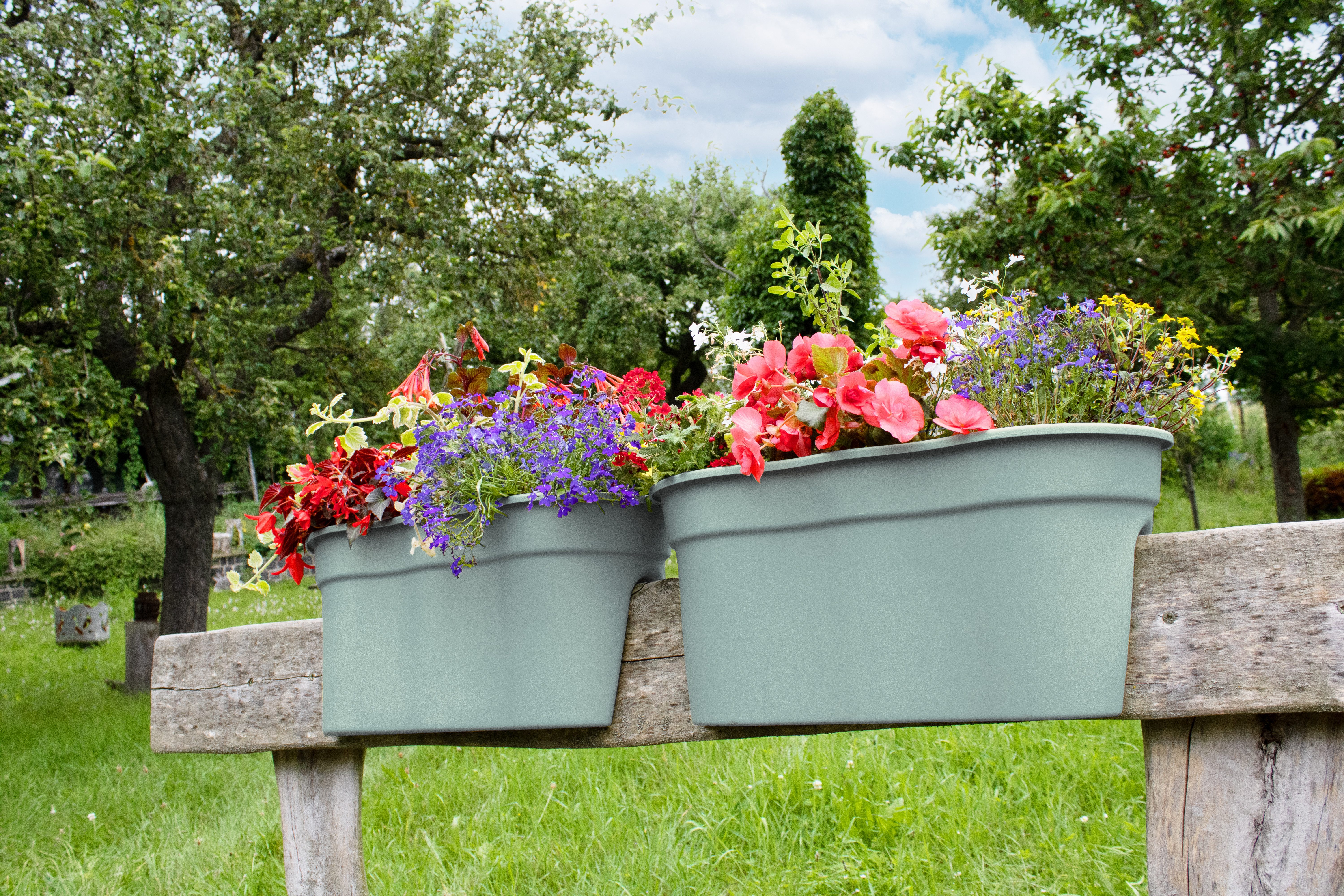 KHW Balkonkasten "Flowerclip XXL", (Set, 2 St.), BxTxH: 57,5x27,7x27 cm günstig online kaufen