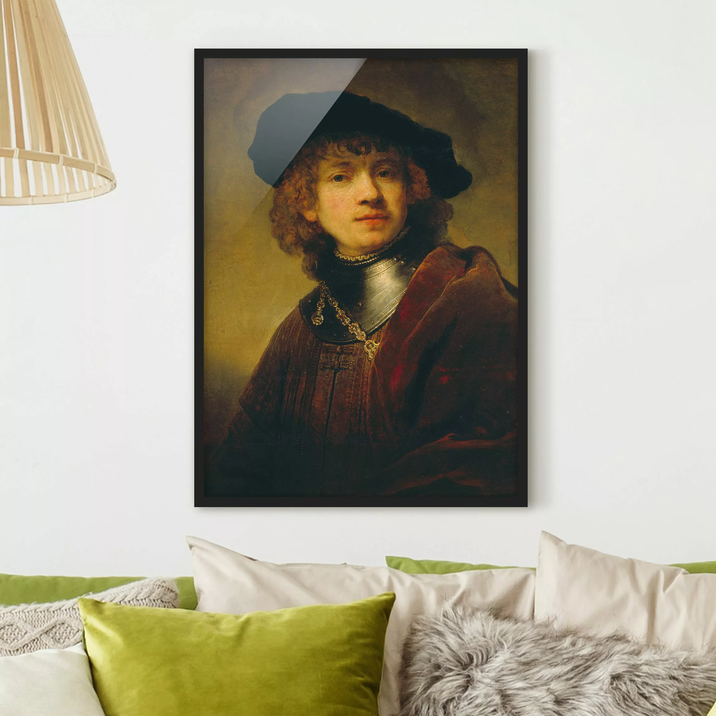 Bild mit Rahmen Kunstdruck - Hochformat Rembrandt van Rijn - Selbstbildnis günstig online kaufen