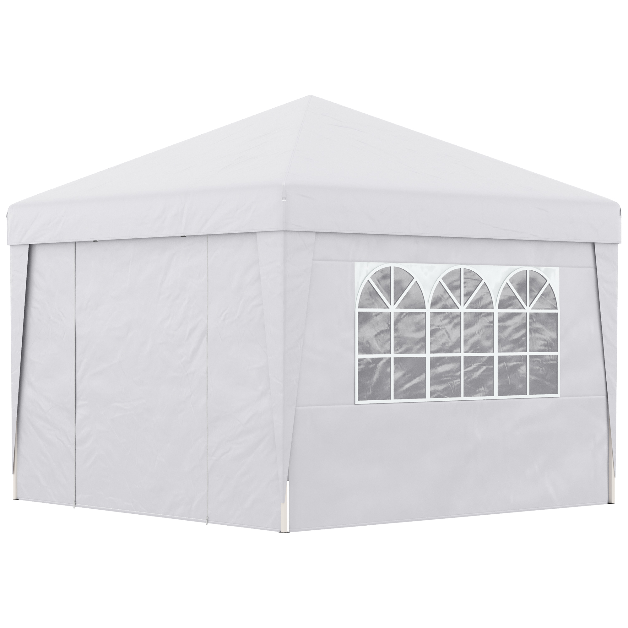 Outsunny Gartenpavillon Pop-up Faltbarer Partyzelt Empfangszelt 3 x 3 m UV- günstig online kaufen