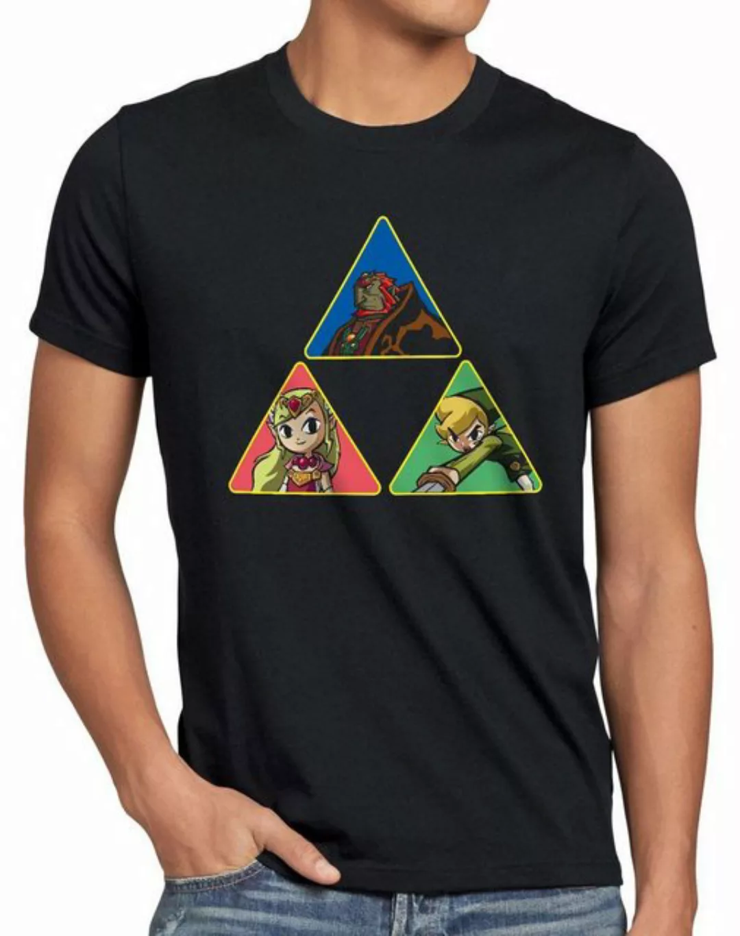 Print-Shirt Herren T-Shirt Triforce Link Gamer Hyrule boy zelda game wild b günstig online kaufen