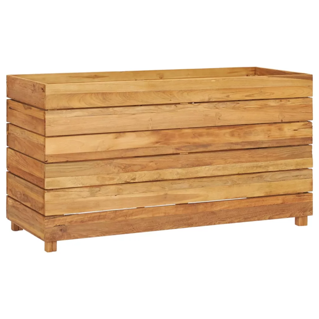 Hochbeet 100x40x55 Cm Teak Altholz Und Stahl günstig online kaufen