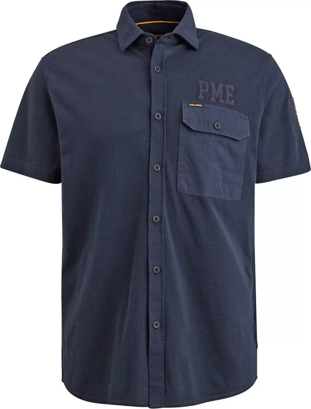 PME Legend Short Sleeve Hemd Jersey Piqué Navy - Größe M günstig online kaufen