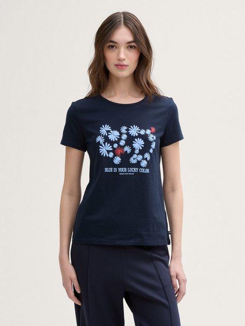 TOM TAILOR Denim T-Shirt Basic T-Shirt mit Print günstig online kaufen