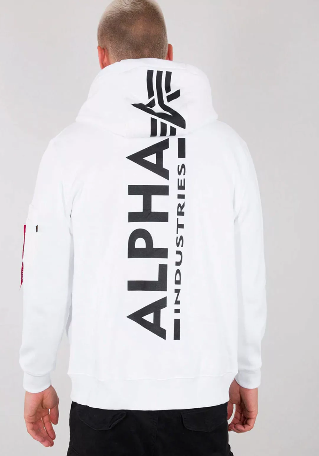 Alpha Industries Kapuzensweatjacke "Back Print Zip Hoody" günstig online kaufen