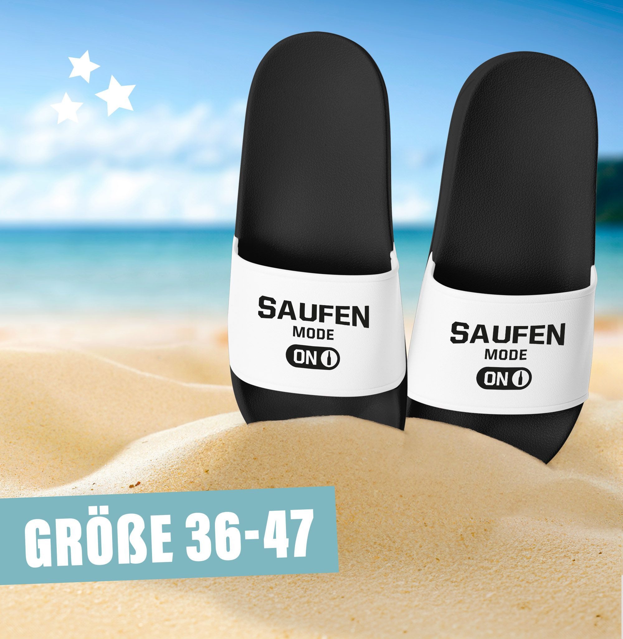 MoonWorks Badeschlappen Badelatschen Saufen Mode on günstig online kaufen