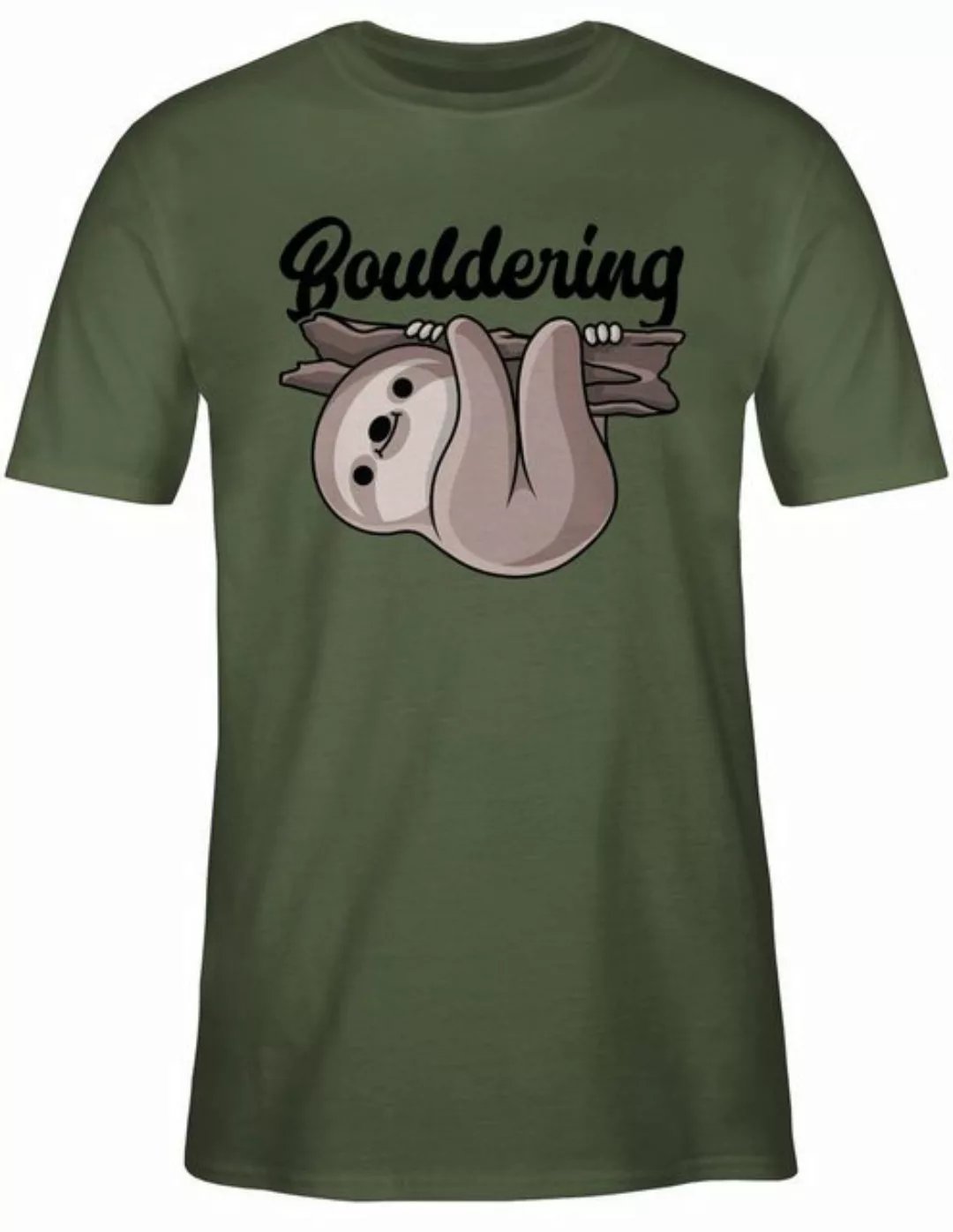 Shirtracer T-Shirt Bouldering mit Faultier - schwarz Sport Zubehör günstig online kaufen