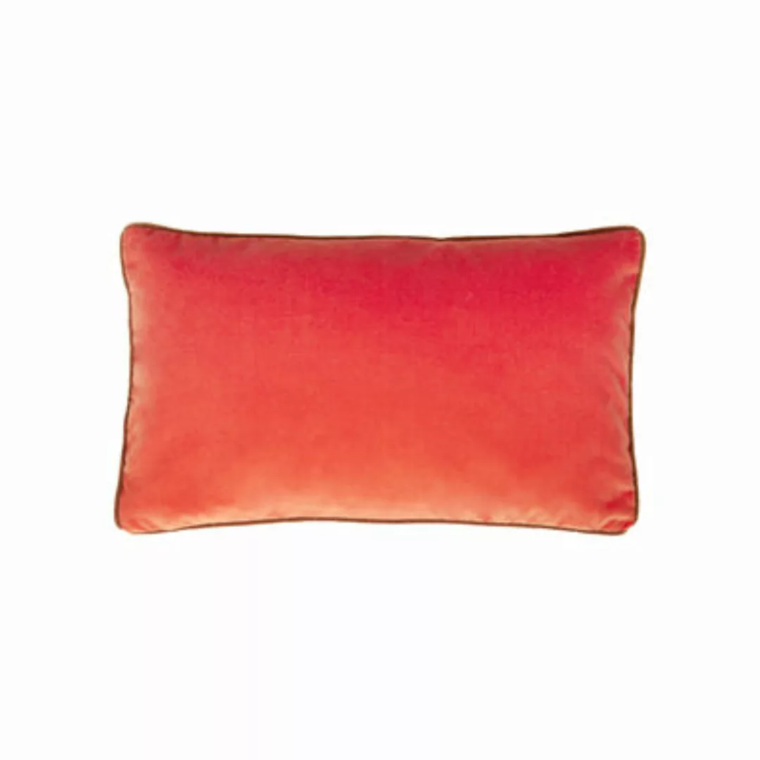 Kissen Bibi court textil gelb rot orange / 42 x 25 cm - Exklusiv - Lelièvre günstig online kaufen