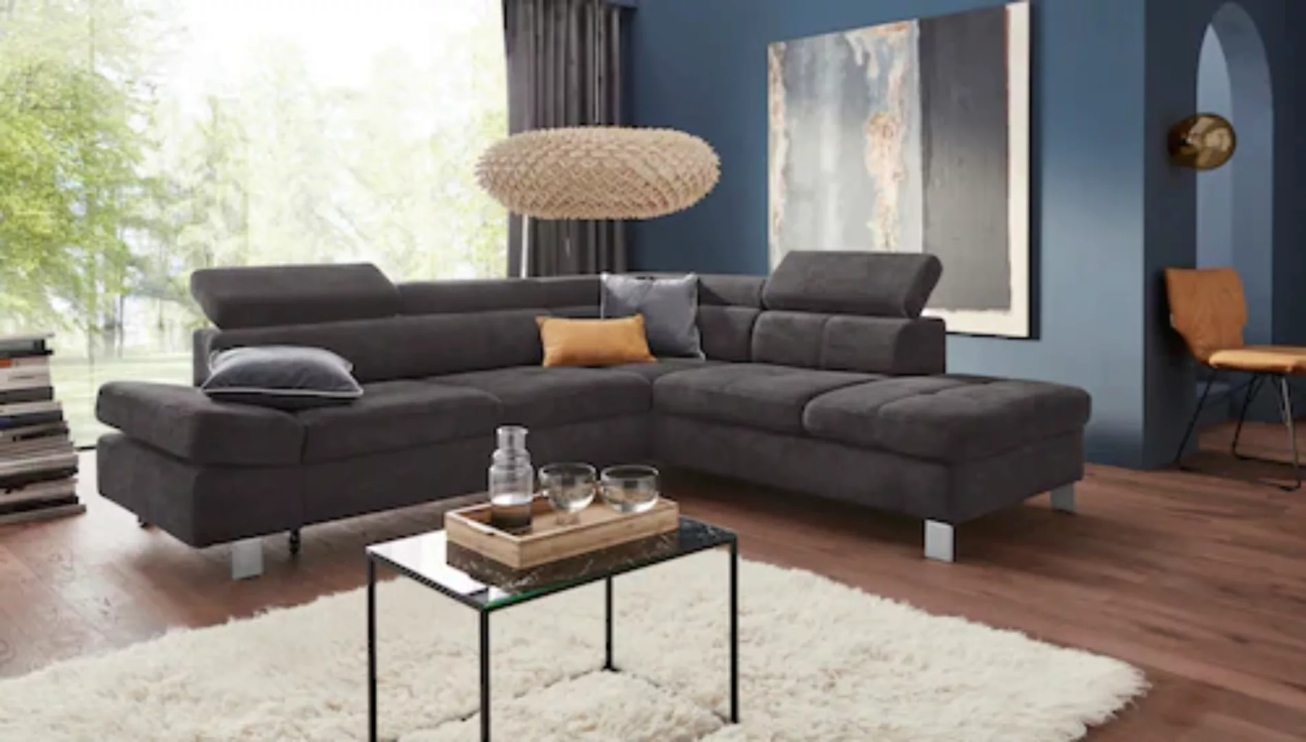 exxpo - sofa fashion Ecksofa "Fiji, L-Form", mit Kopf- bzw. Rückenverstellu günstig online kaufen