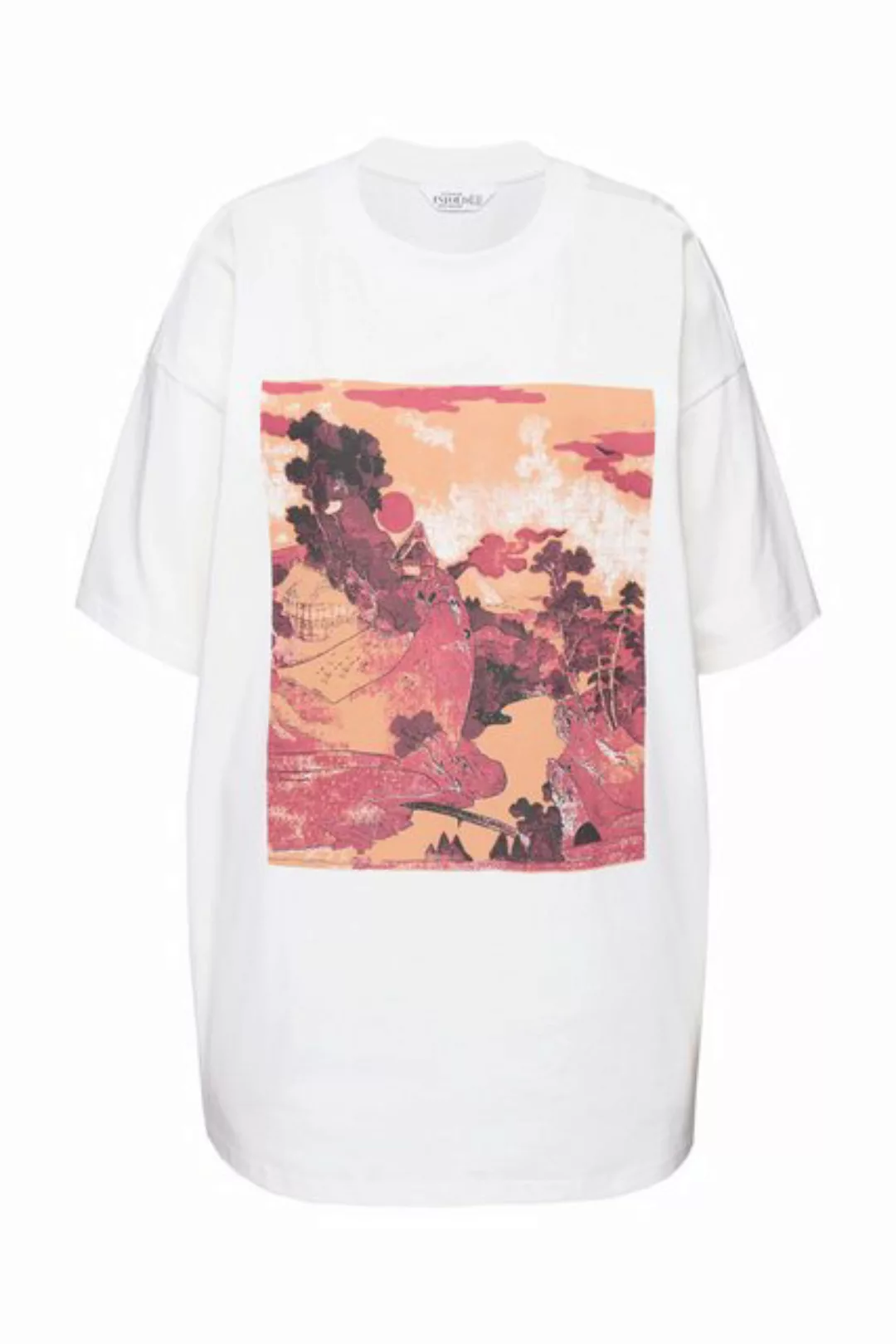 Studio Untold Rundhalsshirt T-Shirt oversized Asia-Motiv günstig online kaufen